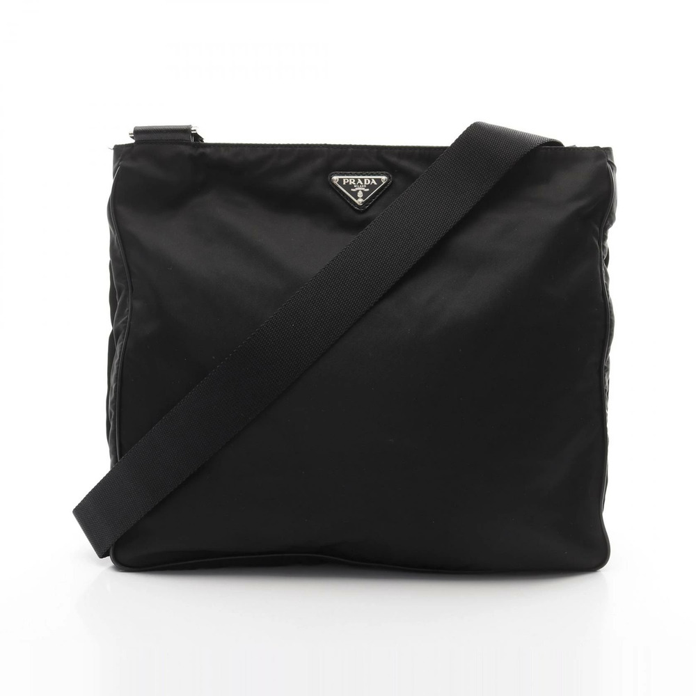 Prada Shoulder Bag Saffiano Leather Black